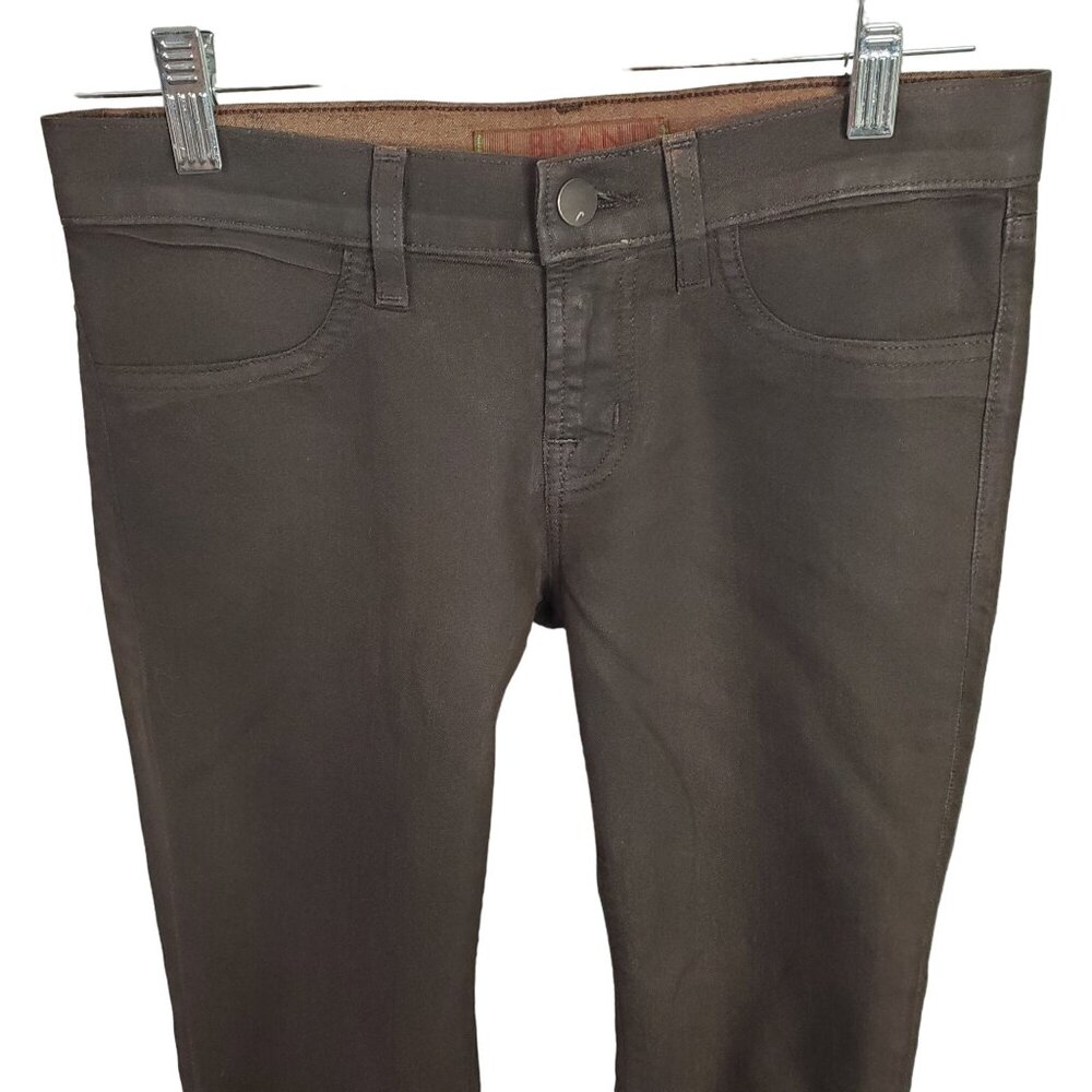 J Brand Womens Size 26 Jeans Pants Leggings Skinny Stretch Coated 901596 Mocha - Picture 3 of 12